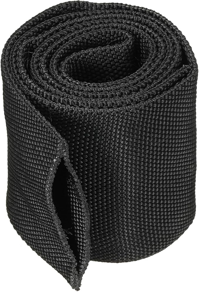 PATIKIL 2" Dia 3.3FT Nylon Protective Hose Sleeve, Cable Cover Sheath Protection for Welding Tig Torch Hydraulic Hose, Black