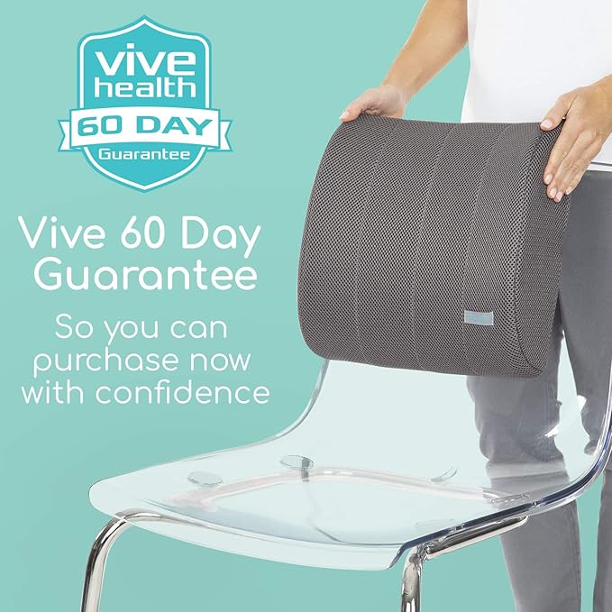 Xtra-Comfort Lower Back Support Pillow - Lumbar Cushion for Office Chair, Car, Gaming, Men, Women - Ergonomic Orthopedic Backrest Foam Roll & Adjustable Strap for Therapeutic Pain Relief