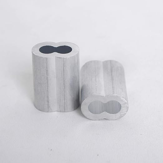 1/16 Cable Ferrule 200PCS, Aluminum Crimping Loop Sleeve for Wire Rope
