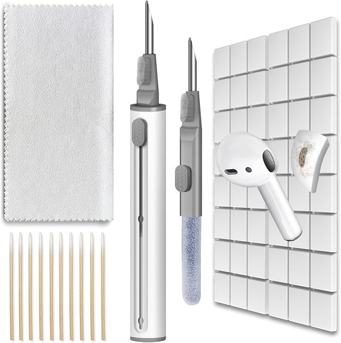 MOLOPPO Cleaning Clay, Phone Cleaning Kit with Clean Pen, Remove Ear Wax & Dirt & Gunk from Device's Small Crevices, for AirPod Cleaner Kit for Airpods Charging Case/Headphones/Electronics