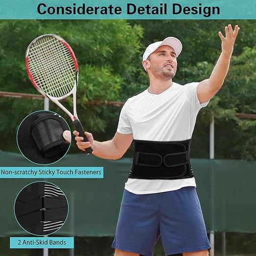 Back Brace for Lower Back Pain Relief, Anti-skid Lumbar Support Belt With Mesh for Women Men, Adjustable Lumbar Support Brace for Sciatica, Scoliosis, Body Shape Waist Trainer for Heavy Lifting, Gym, Workouts (M)