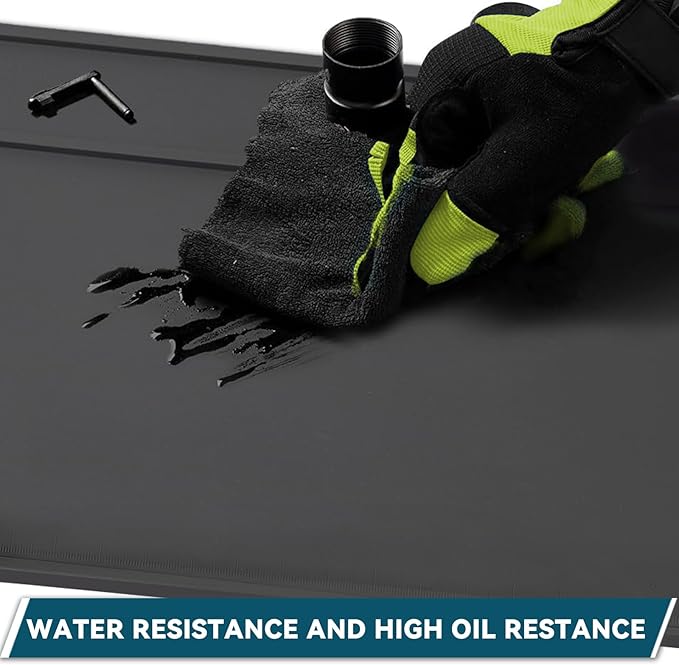 Klola Rifle Shotgun Cleaning Mat - Large Magnetic Gun Mat with Organizer Parts Tray, Anti-Slip Workbench Cleaning Pad, Inch Ruler
