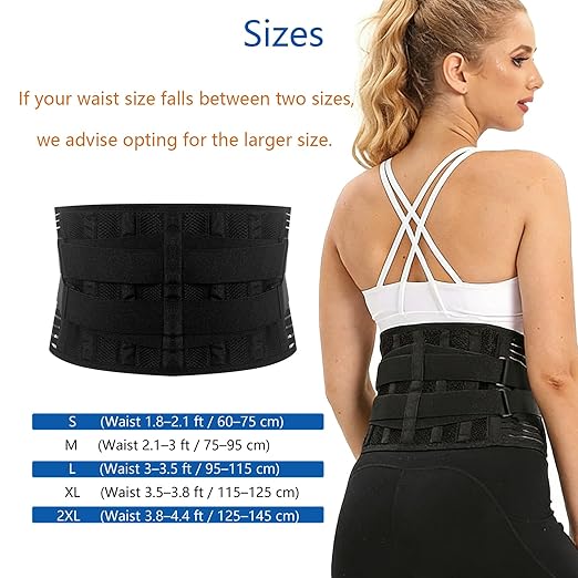 Back Brace for Lower Back Pain Relief,Breathable Back Support Belt,Adjustable Lumbar Support Belt for Women Men,6 Support Rods Conform to the Waist(M).