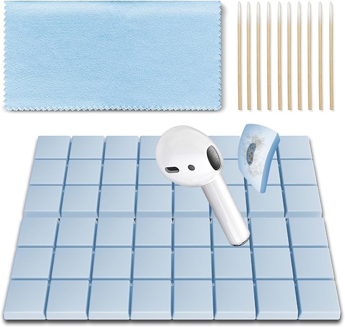 MOLOPPO Cleaning Putty, Phone Cleaning Kit, Remove Ear Wax& Dirt& Gunk from Device's Small Crevices, for AirPod Cleaner Kit for Airpods Charging Case/Headphones/Phone/Electronics(Blue)
