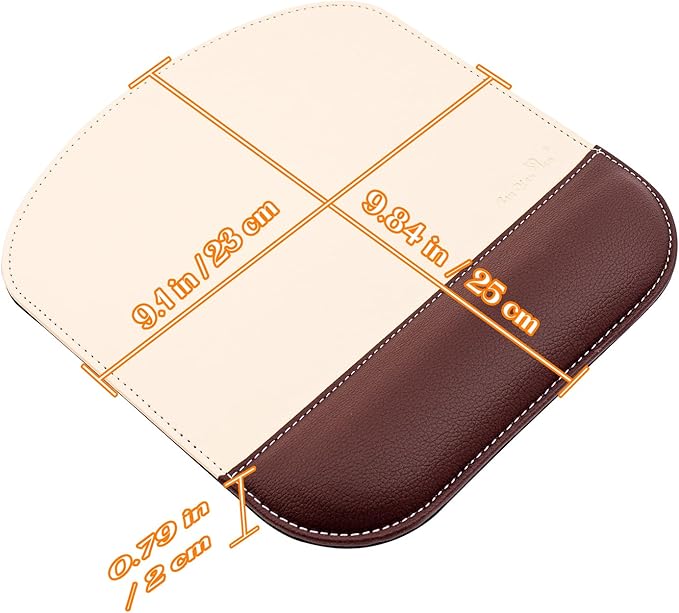 Begin Office Square Leather Mouse Pad with Wrist Rest Non-Slip Design, Business Style Gaming PU Mousepad for Learners, Workers &Computer Users.