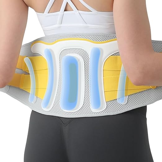 Lower Back Brace for Women and Men - Adjustable Lumbar Back Brace, Full Support Lumbar Brace, Ergonomic Design & Soft Breathable 3D Knit Material, for Sciatica Scoliosis Posture, Ideal for Work Lifting (XL:32.5"-45.3")