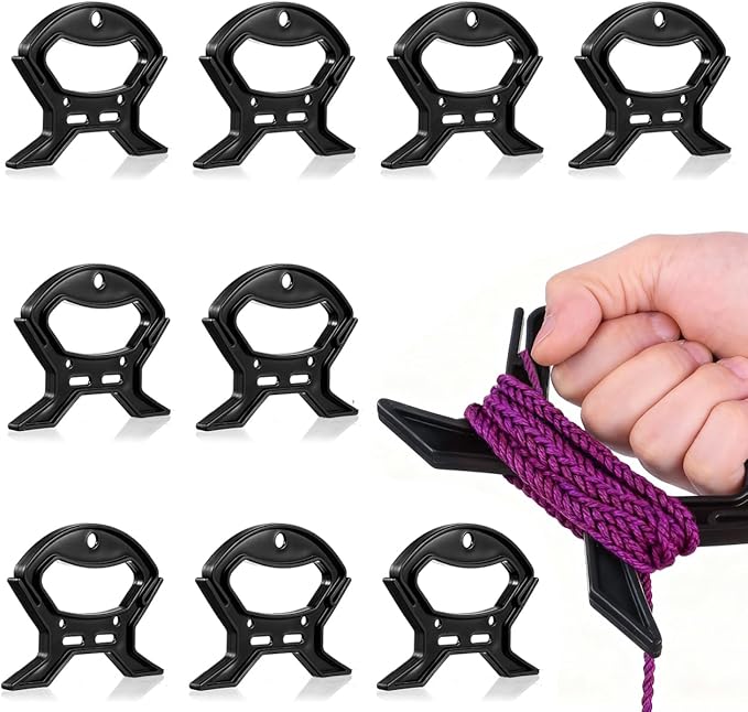 Garneck 10PCS Small Rope Winder: Black String Light Storage Reel Cord Reel Wire Storage Wrap for Extension Cord Holder Plastic Winding Clip for Home Office Garage Rv Workshop