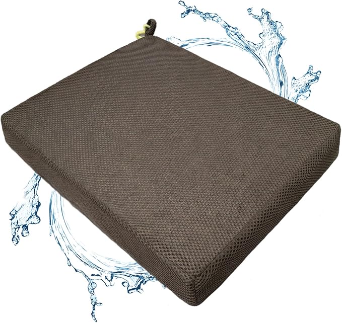 Shower Bench Cushion, Soft Chair Pad for Elderly Bathing, Easy to Clean & Quick Dry，Using 4D air Fiber Material, Suitable for Shower Cushion, Bathtub Baths, Poolside Rest，Brown