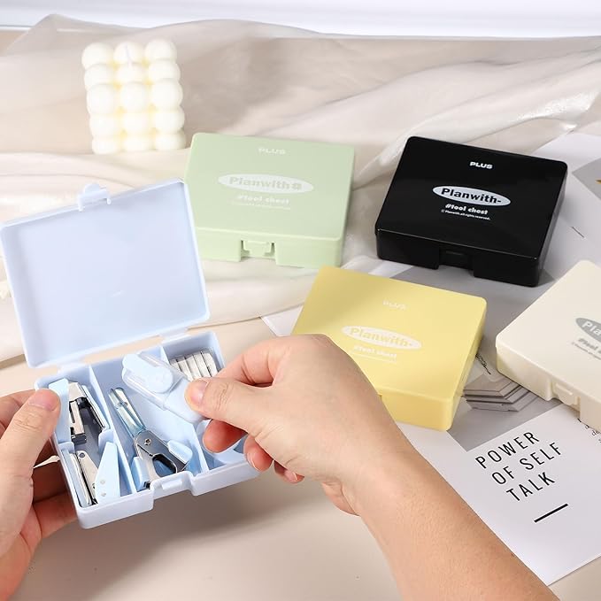 PATIKIL 1 Pack Office Supplies Set, 8pcs Desk Supplies Set Stapler Tape Dispenser Scissors Accessories Kit Mini Office Supply Kit Cute Small for Desk Women Organizer, Green