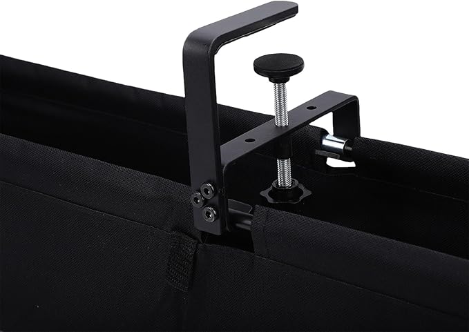 Under Desk Cable Management Tray, 36 Inch Cord Organizer with No Drill Clamp and Screw Mount, for Home Office RV Wood Glass Metal Desk
