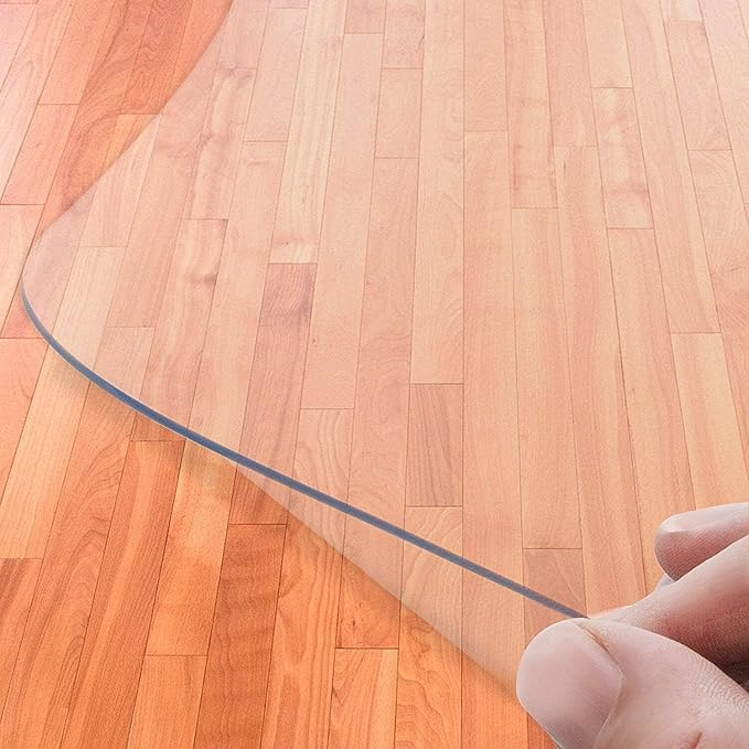 Azadx Office Chair Mat for Hard Floors 48" X 72", Clear PVC Chair Mat for Hardwood Floor, Durable Plastic Floor Protector Mat for Home and Office use (48" X 72" Rectangle)