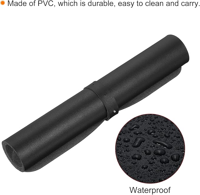 PATIKIL 28"x14" Desk Mat Protector, PVC Non-Slip Waterproof Mouse Pad Writing Mat for Office Home, Black