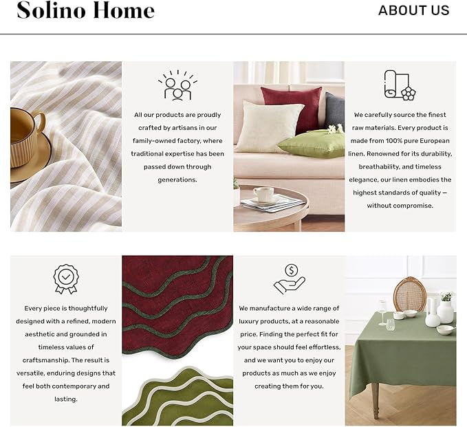 Solino Home Linen Cloth Napkins Set of 4-100% Pure Linen Blush Pink and White Dinner Napkins 20 x 20 Inch for Spring, Summer - Classic, Handcrafted and Machine Washable