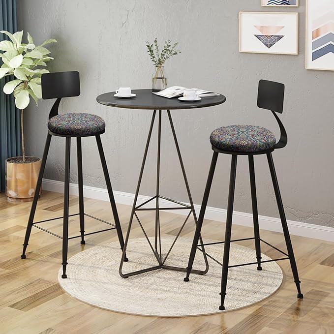 Greenjin Round Memory Foam Seat Cushion 11 Inch, Round Bar Stool Cushion, Anti Slip Chair Pad, Detachable Circle Stool Cushion Machine Washable for Kitchen Dining Office Chairs High Stools Coffee