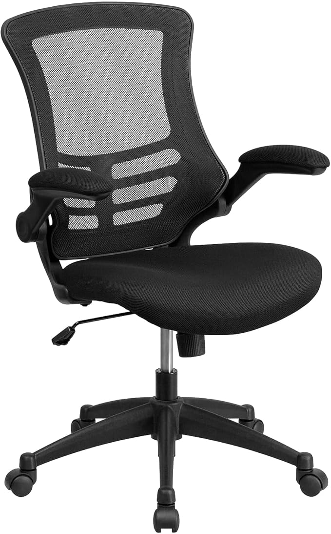Flash Furniture Work From Home Kit - Glass Desk with Keyboard Tray, Ergonomic Mesh Office Chair and Filing Cabinet with Lock & Inset Handles