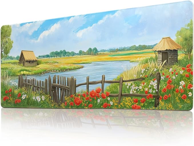 Desk Mat Mouse Pad Gaming Desk Pad XL Large Mouse Mat Office Decor Accessories (Countryside)