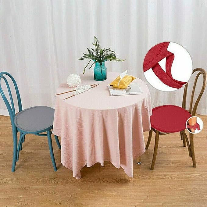 Dining Chair Cushions, Removable Waterproof Comfortable Seat Cushions with Ties,Circular Non-Slip Comfort Office Chair Cushion for Office Patio Coffee Shop Dining Bistro Indoor Outdoor Garden