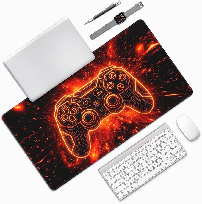 Gamer Gaming Large Mouse Pad & Desk Mat Game Joystick Extended Mousepad Non-Slip Rubber Base Laptop Computer Keyboard Pad for Gaming, Office & Home Decor, XXL - 29.5" X 15.8"