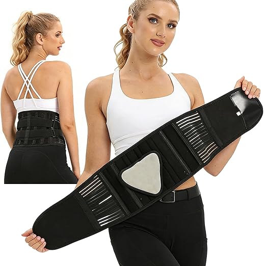 Back Brace for Lower Back Pain Relief,Breathable Back Support Belt,Adjustable Lumbar Support Belt for Women Men,6 Support Rods Conform to the Waist(S).