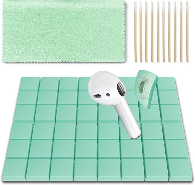 MOLOPPO Cleaning Putty, Phone Cleaning Kit, Remove Ear Wax& Dirt& Gunk from Device's Small Crevices, for AirPod Cleaner Kit for Airpods Charging Case/Headphones/Phone/Electronics(Green)