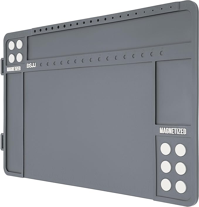 CKPART Gun Cleaning Mat, Premium Magnetic Pad With Organizer Parts Tray, Anti-Slip Rubberized Pistol Mat, Protective Workbench Mat for Gun Cleaning (16.5"x 10.43")