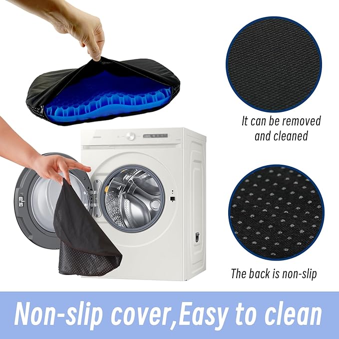 Kayak Seat Cushion - Blue Cooling Gel Kayak Accessory Removable Waterproof Cover | Comfort for Kayak Seats, Fishing, Car seat，Office Chair & Outdoor Use