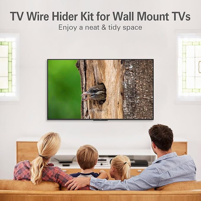 in-Wall Cable Management Kit, Large Opening Cable Pass Through (Fits 5+ Cables), 2-Pack Wall Grommets to Hide TV Cords for Wall Mounted TV, HDMI & Low-Voltage Cables - White
