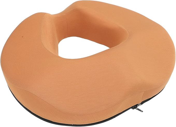 Donut Pillow, Breathable Latex Seat Cushion, Comfortable for Office, Home, Vehicles, Improve Sitting Posture with Pressure Reduce (Orange)