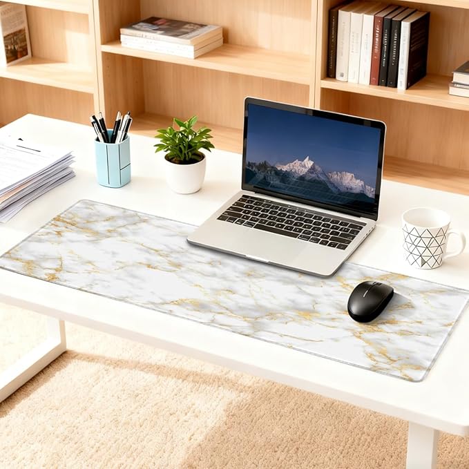 Large Mouse Pad Army Camouflage Gray Non-Slip Rubber Long Gaming Desk Mat Big Computer Keyboard Mousepad Waterproof Protector Wristing Pad for Gaming Office Home Decorative 31.5 X 11.8 Inch