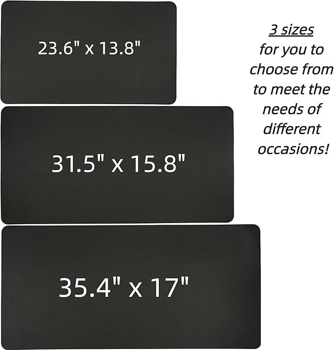 Desk Pad Mat Dual-Sided Natural Cork and PU Leather Non-Slip Water-Resistant Desk Matt for Desktop