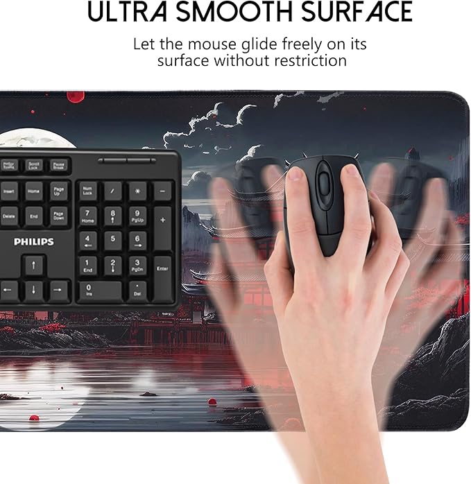 FreeNook Mouse Pad Gaming Mousepad,Large Mousepads for Keyboard and Mouse with Non-Slip Rubber Base,Suitable for School,Office,Home,31.5 x 11.8 Inch