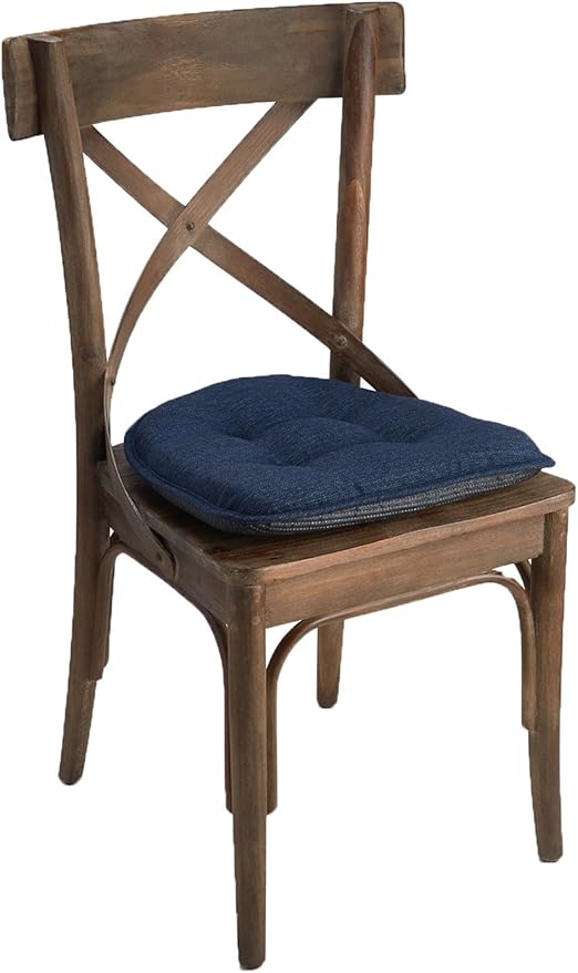 Non-Slip Chair Cushions, Assembled in USA, U-Shaped Skid-Proof Seat Pads for Dining Room, Kitchen, Office, 15"x16"