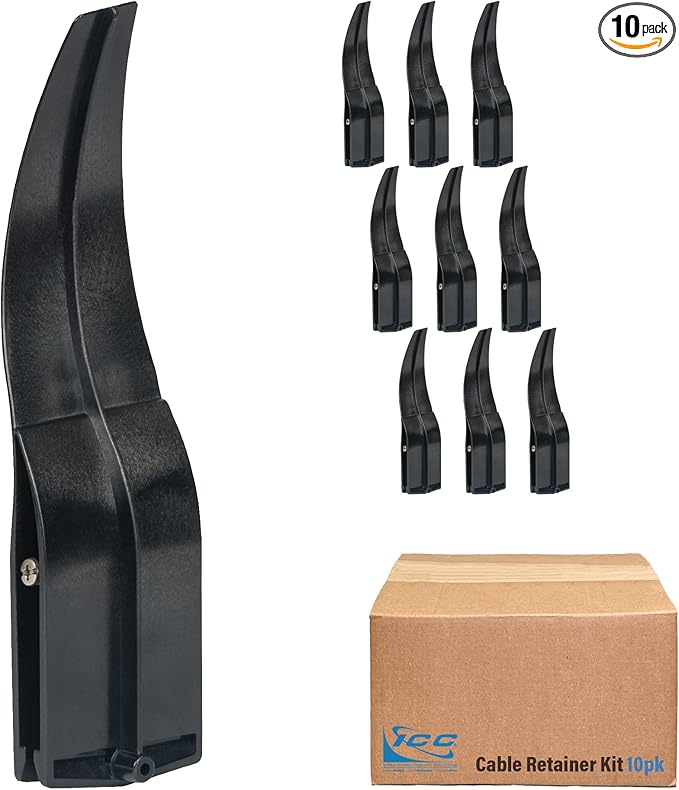 ICC Cable Runway Retainer Kit – 10-Pack | Steel, Black Powder Coat, Secures Cables in Runway
