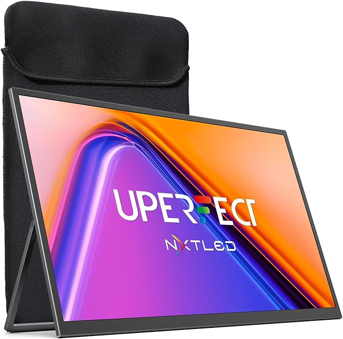 UPERFECT 18.5" NxtLED™ Portable Monitor, Premium Eye-Care Matte Display with Lifelike 145% sRGB Color & 120Hz Ultra-Smooth Motion for Work, Gaming & Travel