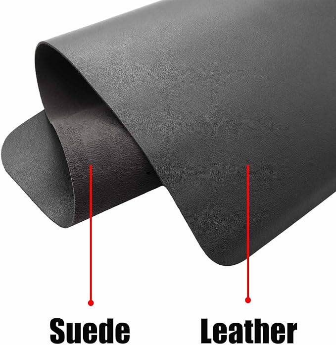 24" x 12" PU Leather Keyboard Pad Desk Protector Mat for Vanity Makeup Laptop Keyboard Mouse, Black