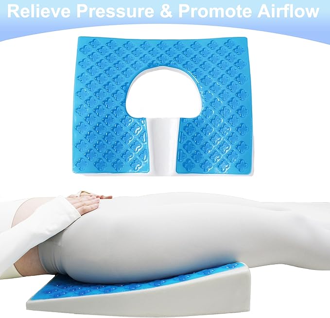 Bed Sore Cushions for Butt, Gel Bedsore Pressure Relief Pillow for Sleeping and Long Sitting, Donut Pillow Cushion for Bed Sores on Buttocks, Wheelchair Seat Cushions, Butt Cool Gel Cushion