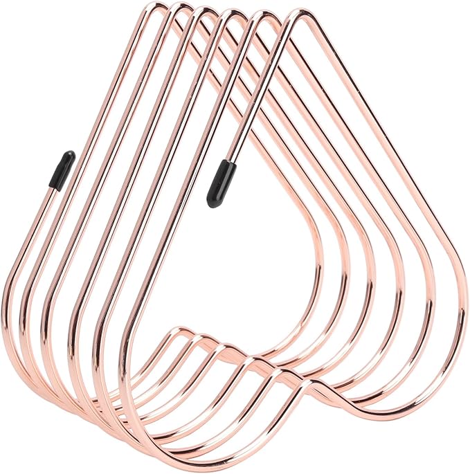 Folder Holder for Desk, Heart Shaped Desk File Organizer Vertical File Holder, 5 Slots Iron Gold File Holder, Telescopic Book File Organizer Stand for Desk File, Rose Gold