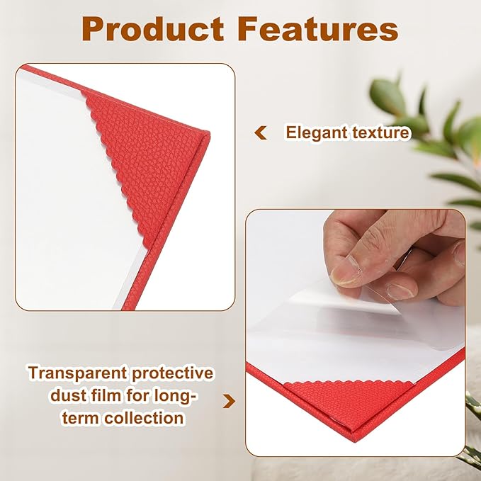 PATIKIL 8.5x11 Certificate Holder with Stand, Single-Sided Document Holders Horizontal for Award Diploma Graduation Achievement Business License, Red