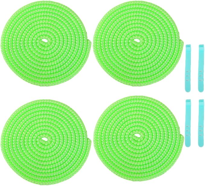 4pcs 1.6M(5.25FT) Spiral Cable Protector, Multicolor Suitable for Most Phone/Pad/Laptop USB Wire Cord Savers Protection Cover Anti-Break Wrap Charger Data Line Cables Sleeves, Laser Green