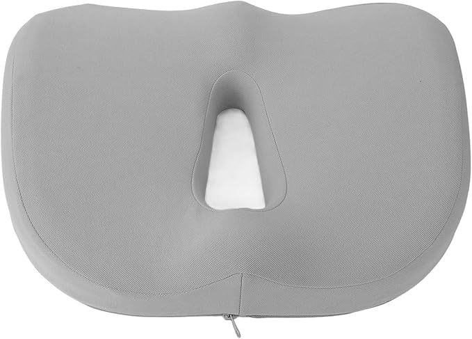 Memory Foam Seat Cushion Breathable Hollow Core Orthopedic Sitting Pillow Pad for Office Car Home (Grey)