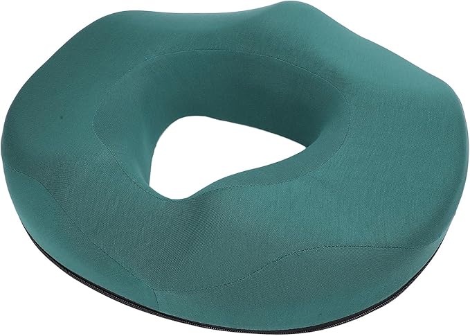 Donut Pillow, Breathable Latex Seat Cushion, Comfortable for Office, Home, Vehicles, Improve Sitting Posture with Pressure Reduce (Green)