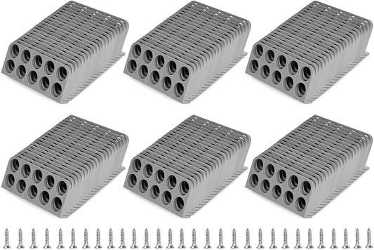 120Pack Cable Chase-Wire Bracket,Cable Support Wire Bracket Holder for NMB Electrical Cord Organized Management,Electrical Wire Dispenser with Screws,Labor Time Saving,1" with 10-Hole Design