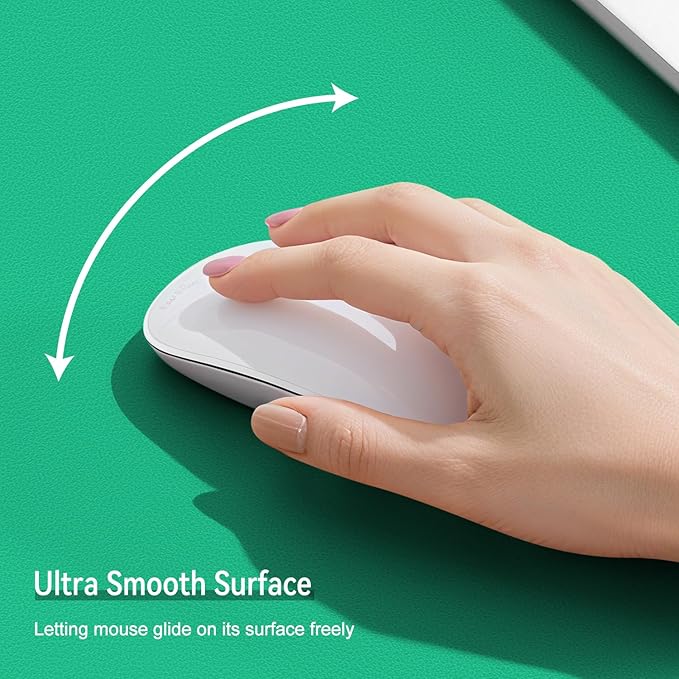 Leather Mouse Pad with Stitched Edge, Waterproof Gaming Mouse Mat for Computers, Laptop, Office & Home (Green, 11"*8")