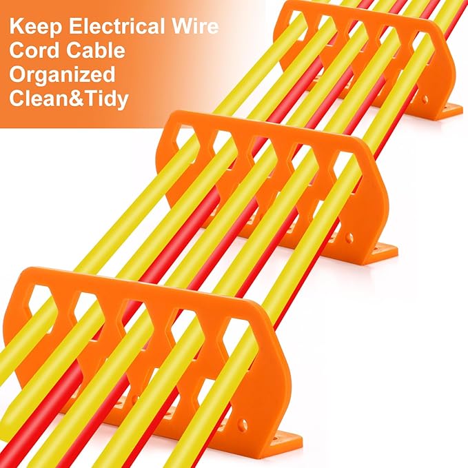 40 Pcs Cable Chase Wire Bracket Cable Support Wire Bracket Holder Electrical Tools for Electrical Cord Organized Management, 1" with 9-Hole Design