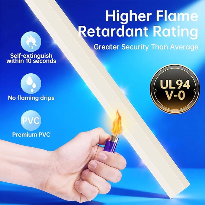 Delamu Beige Cord Hider, 236in Cord Covers for 3-4 Wires on Wall, Beige Cable Hider Wire Covers for Cords, Wire Hiders for TV on Wall, TV Cord Hider Wall to Hide Wires, 15x L15.7 W1.18 H0.6in