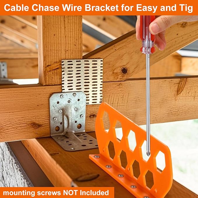 40 Pcs Cable Chase Wire Bracket Cable Support Wire Bracket Holder Electrical Tools for Electrical Cord Organized Management, 1" with 9-Hole Design