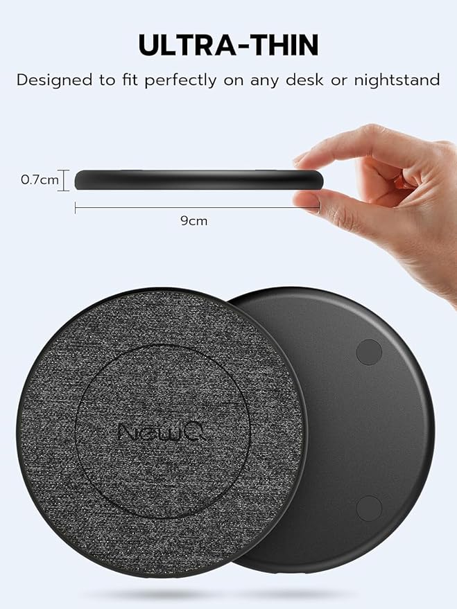 Wireless Charging Pad with Wall Charger, 15W Max Wireless Charger for iPhone 15/14/13/12/11/X/8 Mini/SE/Pro/Max/Plus, S23/S22/S21/S20/S10/S9/S8/S7/Note20/10/9/8, Air Pods/Pro, 1 Pack