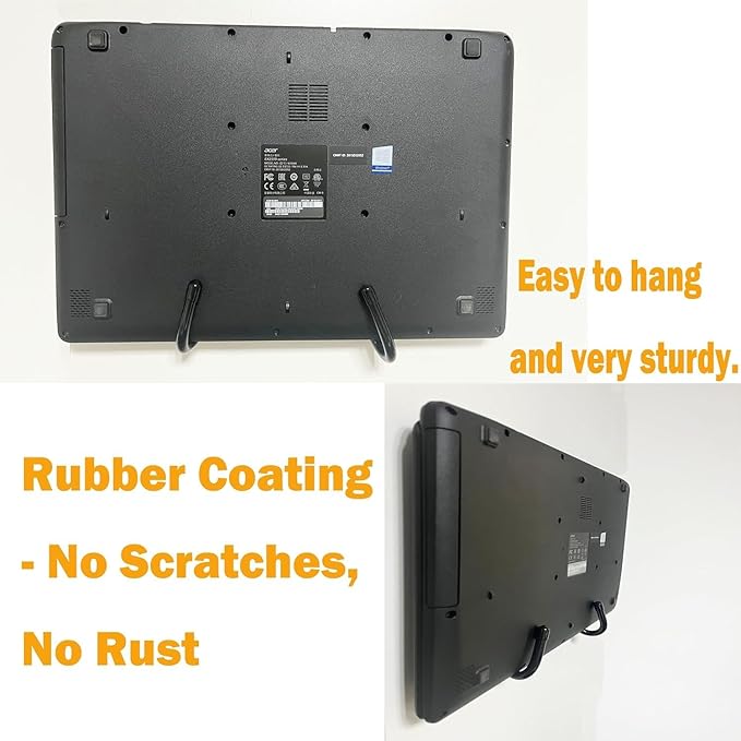 Laptop Wall Mount Holder, Universal Adjustable Storage Organizer for Laptops, MacBook, Keyboard, Tablets, Mouse,iPad & More for Office and Home Great for Freeing up Desk Space.