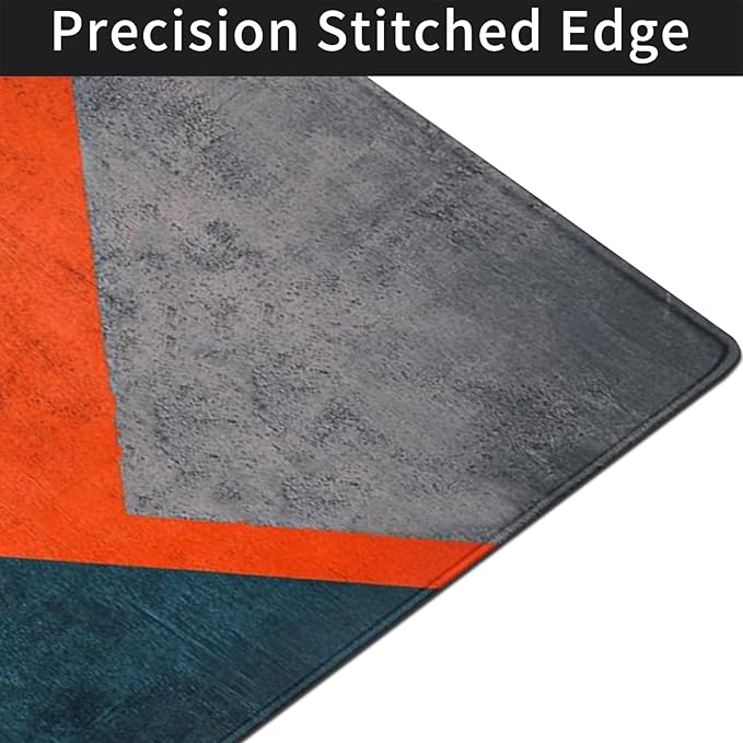 Modern Art Extended Mouse Pad 48" x 24", Abstract Design Desk Mat, Non-Slip Rubber Base, Large Surface for Gaming and Office, Durable, Waterproof, Vibrant Geometric Colors