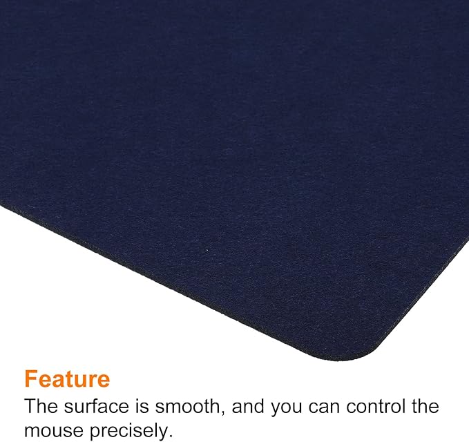 PATIKIL 24"x12" Desk Mat Protector, Felt Dual Side Mouse Pad Writing Mat for Office Home, Blue